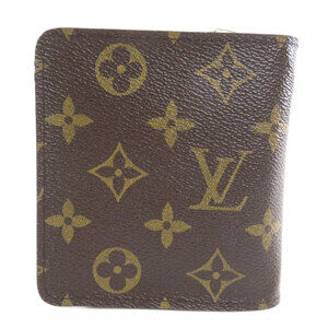 Louis Vuitton Canvas Compact Wallet Zip Monogram fold Bi